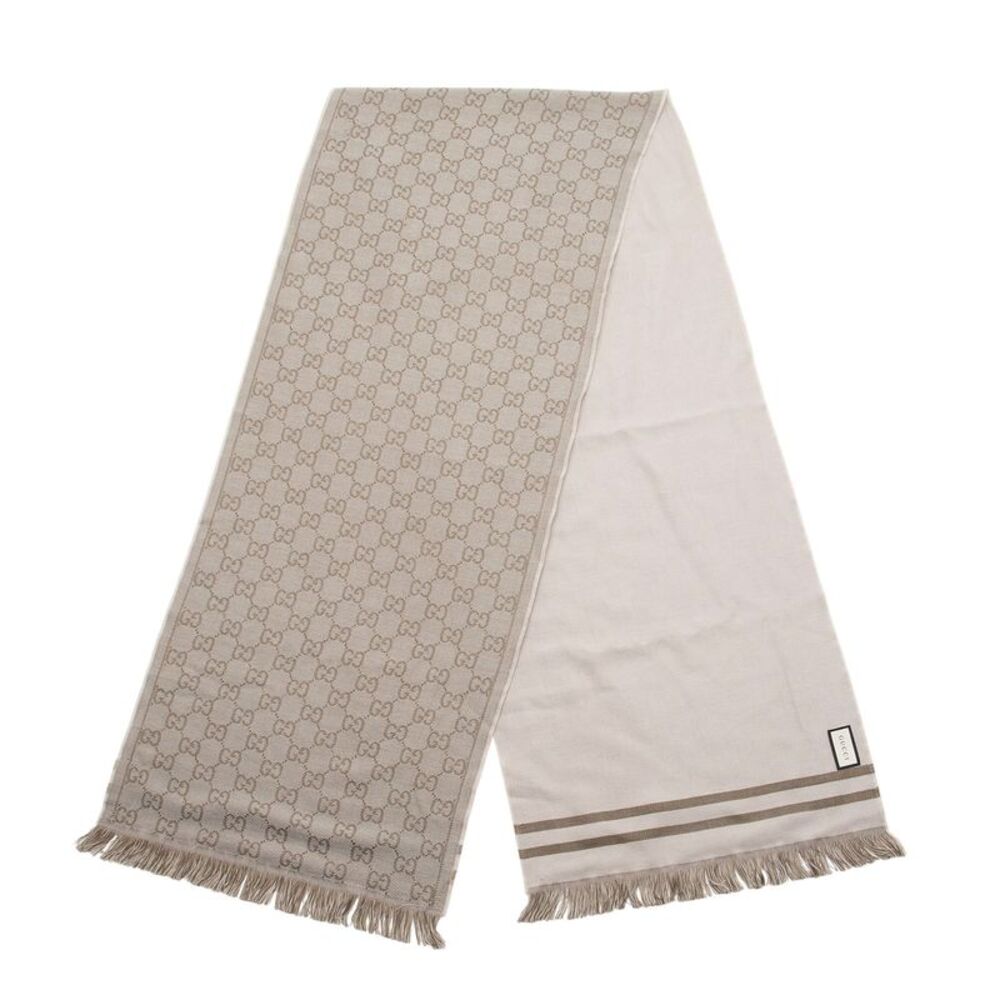 Gucci Wool GG Jacquard Scarf
